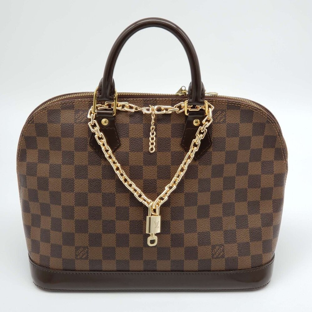 100% Auth Louis Vuitton Lock & Key with Unbranded Gold Plated Chain Necklace - Picture 3 of 9